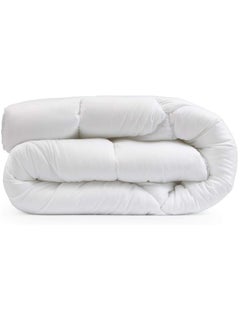 اشتري Soft Solid Double Size Duvet Microfiber White 240x260cm في الامارات