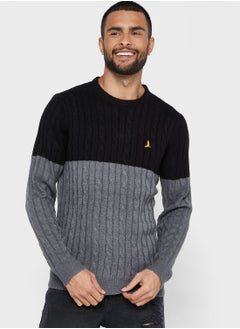 Buy Bravesoul Crew Neck Jumper Dtm To Body Flat in Saudi Arabia