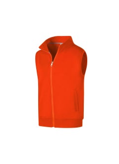 اشتري Thick Fleece Winter Vest Custom Logo Embroidery Orange في الامارات