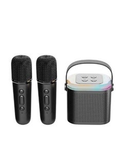 اشتري Portable Bluetooth Karaoke Speaker with 2 Wireless Microphones for Home Enjoyment Party في السعودية