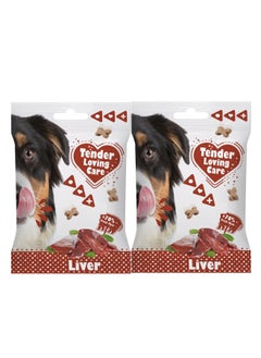 اشتري Premium Soft Snack With Liver Dog Treats 2X100g في الامارات