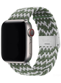 Buy Replacement Strap 42mm/44mm/45mm/49mm Adjustable Nylon Braided Solo Loop Band W-Pattern for Apple Watch Series 1/2/3/4/5/6/7/8/SE in UAE