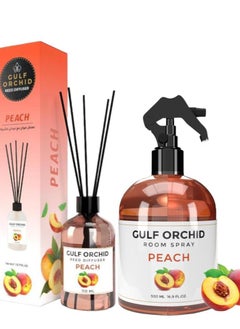 Buy ROOM SPRAY PEACH 500 ml + REED DIFFUSER  PEACH 110 ml in Saudi Arabia