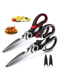 Buy Kitchen Scissor For General Use 2-Packs,Heavy Duty Kitchen Raptor Meat Shears,Dishwasher Safe Cooking Scissors, Stainless Steel Multi-function Scissors For Food,Chicken,Poultry, Fish, Pizza,Herbs in Saudi Arabia