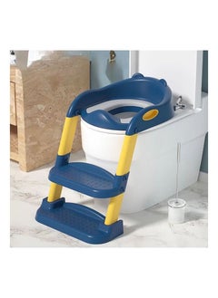 اشتري Potty Training Seat with Step Stool Ladder, Potty toddler toilet seat, for Kids Boys Girls Toddlers(Dark Blue) في الامارات