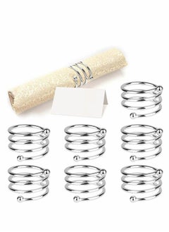 اشتري 8-Piece Set Napkin Ring Table Setting Suitable for Casual or Formal Occasions Napkin Ring (silver) في السعودية