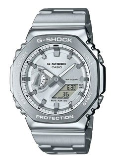 اشتري G-SHOCK Full Metal Men Watch GM-2110D-7ADR Silver Steel Strap with Silver Dial في الامارات