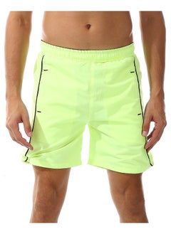 اشتري Elastic Waist Polyester Swim Short _Lemon في مصر