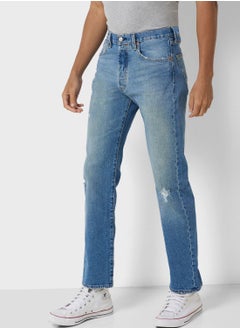 Buy Mid Wash Relaxed Fit Jeans in UAE