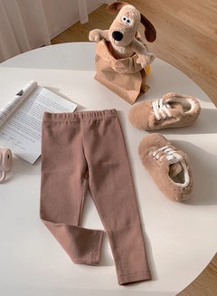 Buy Kids Solid Color Thermal Underwear Pants Cotton Soft Long Johns Base Layer Bottom Children's Pajama Pants Brown in Saudi Arabia