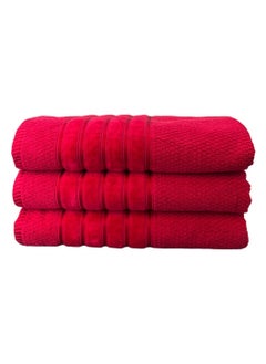 Buy 3 Piece Bathroom Towel Set 525 GSM 100 Cotton Towel Quick Dry Super Absorbent Bath Towel in Saudi Arabia