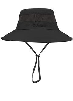 اشتري Fishing Hats for Men Women Wide Brim Mens Summer Sun Hats Bucket Cap Outdoor Black 1 Top في الامارات