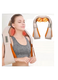 Buy Neck and Back Massager with Soothing Heat, Electric Deep Tissue 3D Kneading Massage Pillow for Shoulder, Leg, Body Muscle Pain Relief, Home, Office, and Car Use in UAE