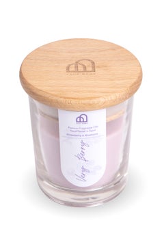 Buy Very Berry Candle By ZAHA HOME, Strawberry & Blueberry Scented, 100 Gram Medium Jar With A Natural Wooden Lid, 1-Wick Candle, Over 35 Hours Of Burn Time, Hand Poured In Egypt. in Egypt