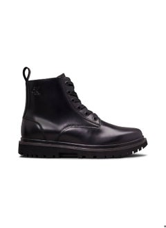 Buy Women's Leather Boots, Black - Leather in UAE