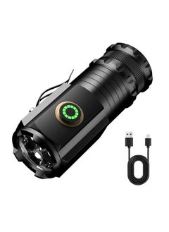 Buy LED Emergency Torch Light Handheld Flashlight 5000 High Lumens,Rechargeable Torch Water Resistant with 5 Modes,Compact Pocket Clip Torchs for Outdoor Activity & Emergency,Camping,Hiking in Saudi Arabia