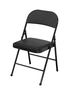 Buy Folding Chair with Padded Seats Multi-functional Portable Chair for Home Dining Office Outdoor Fishing Black in UAE