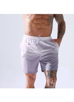 اشتري Mens Gradient Print Sports Shorts Oversized Swim Trunks Gradient purple في الامارات