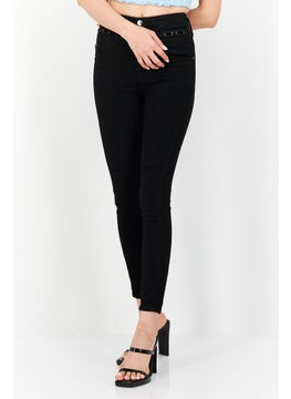 اشتري Women Skinny Fit Plain Stretchable Denim, Black في الامارات