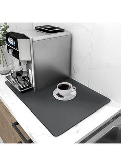 Buy Dish Drying Mat for Kitchen Counter, Coffee Machine Mat, Counter Protector Spill Mat, Breathable Non-slip Rubber Mat for Coffee Machine 50x40cm, Easy to Clean and Quick Dry in Saudi Arabia