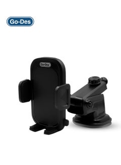 Buy Go-Des GD-HD647 Stretchable Car Mobile Holder with Suction Cup - Multi-Angle Office Cell Phone Holder in Saudi Arabia