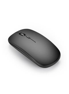 Buy Wireless 2.4G Mouse Ultra-thin Silent Mouse Portable and Sleek Mice Rechargeable Mouse 10m/33ft Wireless Transmission (Black) in UAE