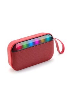 اشتري BS-56D Portable Mini Wireless Bluetooth Speaker Outdoor Bluetooth Speaker With LED Light with RGB Light- Red في مصر