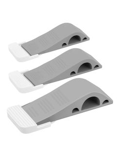 Buy Rubber Door Stopper Security Door Stop Wedge 3 Piece Door Wedge For Door Gaps And Prevents Locking Door Stop Wedge For All Floor Types And Carpet Heavy Duty Door Clip in UAE