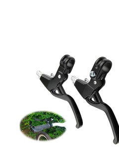 اشتري 1 Pair Bicycle Brake Levers Universal Full Aluminium Alloy Hand Brakes for MTB/BMX Mountain Road Bike Bicycles Brake Handle 2.2 cm Diameter (Black) في الامارات