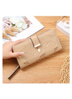 Buy Wallet for Women Long Slim Minimalist Wallet Ladies Women Purse Large Capacity Pu Leather Credit Card Holder in UAE