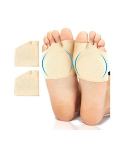 اشتري Metatarsal Pads Ball of Foot Cushions Metatarsal Foot Pads for Pain Relief Gel Pads Cushion for Metatarsalgia Neuroma Fabric Metatarsal Sleeve Pads for Women Men Beige 1 Pair في الامارات