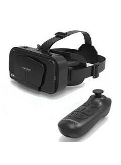 Buy Virtual Reality VR Headset 3D Glasses Headset Helmets with Remote Control Compatible iOS, Android &Support 4.7-7 inch in Saudi Arabia