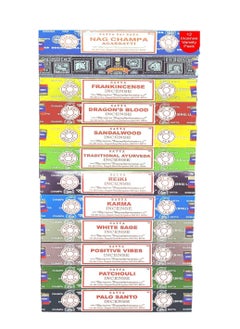 Buy Satya Nag Champa Incense Sticks Variety- Pack (12 Incents, 140+ Sticks) in UAE