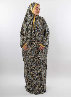 اشتري Printed Viscose Isdal Dark Blue & Yellow For Women في مصر