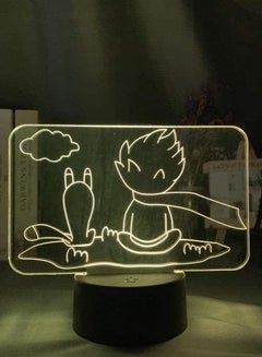 اشتري 3D Illusion Lamp LED Multicolor Night Light Acrylic The Little Prince for Home Decoration Colorful for Kids Room Decor USB Battery Table Lamp في الامارات
