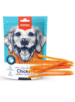 Buy Oven Roasted Soft Chicken Jerky Strips Treats For Dogs And Puppies 100g in UAE