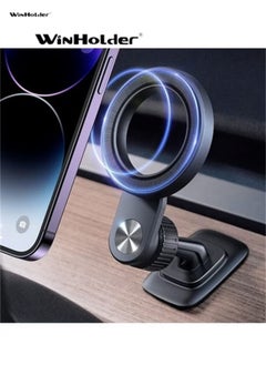 اشتري Winholder,Compatible for MagSafe Car Mount Magnetic Phone Holder Dash Fit Curved Surface Flexible Rotation,,or Car Dash Mount Phone Holder Fit Curved Surface Flexible Rotation في السعودية