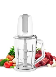 Buy Electric Chopper 4 In 1 Vegetable Chopper / Blender / Egg Beater / Garlic Peeler Includes 4 Stainless Steel Blades With A Capacity Of 2 Liters 400 Watts in Saudi Arabia