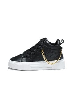 Buy High Top Lace-Up Black Sneakers in Egypt