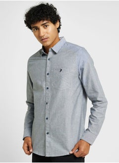 Buy Thomas Scott Classic Slim Fit Opaque Pure Cotton Casual Shirt in Saudi Arabia