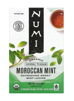 اشتري Organic Herbal Teasan Moroccan Mint Caffeine Free 18 Tea Bags 1.40 oz 39.6 g في الامارات
