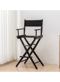 Buy Makeup Chair Professional Director Makeup Artist Chair Foldable Lightweight Aluminium Foldable Makeup Chair Black in UAE