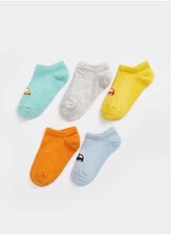 Buy Printed Baby Boy Booties Socks 5 Pieces in Egypt