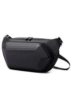 Buy Side Bag for Men Sling Bag Chest Bag Shoulder Bag Crossbody Bag for Men Stylish Hard Shell Armor Large Capacity Water & Scratch Resistant for Motorcycling Travelling Business Y00013 Black in UAE