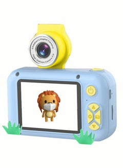 Buy Kids Camera Digital camera Boy Girl camera 180° flip camera blue in Saudi Arabia