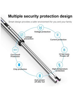 اشتري ولاعة كهربائية قابلة لاعادة الشحن بمنفذ USB مع رقبة طويلة مرنة مناسبة للمطبخ والأضواء ومواقد الغاز والشواء في مصر