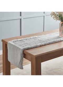 Buy Faux Rabbit Fur Table Runner 220x40 cm in UAE