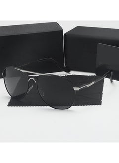 Buy Fashionable Taste and Comfort in One These High-Quality Uv400 Polarized Black Sunglasses with Metal and Pc Frames Provide You with the Perfect Wearing Experience in Saudi Arabia