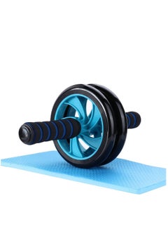 Buy AB Wheel Roller for Total Body Exerciser With Knee Mat - Blue in Egypt