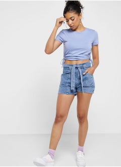 Buy Tie Up Detail Shorts in UAE